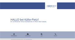 Desktop Screenshot of kaelte-pietz.de
