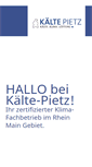 Mobile Screenshot of kaelte-pietz.de