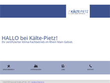 Tablet Screenshot of kaelte-pietz.de
